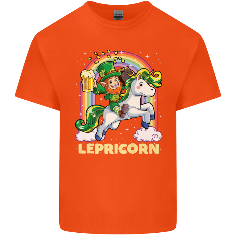 Lepricorn Funny St Patricks Day Leprechaun Kids T-Shirt Childrens Orange