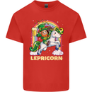 Lepricorn Funny St Patricks Day Leprechaun Kids T-Shirt Childrens Red
