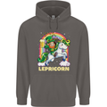 Lepricorn Funny St Patricks Day Leprechaun Mens 80% Cotton Hoodie Charcoal