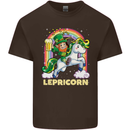 Lepricorn Funny St Patricks Day Leprechaun Mens Cotton T-Shirt Tee Top Dark Chocolate