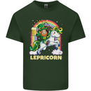 Lepricorn Funny St Patricks Day Leprechaun Mens Cotton T-Shirt Tee Top Forest Green