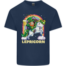 Lepricorn Funny St Patricks Day Leprechaun Mens Cotton T-Shirt Tee Top Navy Blue