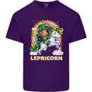 Lepricorn Funny St Patricks Day Leprechaun Mens Cotton T-Shirt Tee Top Purple