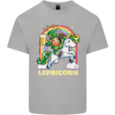 Lepricorn Funny St Patricks Day Leprechaun Mens Cotton T-Shirt Tee Top Sports Grey