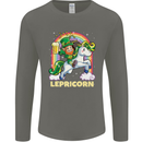 Lepricorn Funny St Patricks Day Leprechaun Mens Long Sleeve T-Shirt Charcoal