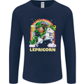 Lepricorn Funny St Patricks Day Leprechaun Mens Long Sleeve T-Shirt Navy Blue