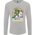 Lepricorn Funny St Patricks Day Leprechaun Mens Long Sleeve T-Shirt Sports Grey