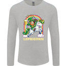 Lepricorn Funny St Patricks Day Leprechaun Mens Long Sleeve T-Shirt Sports Grey