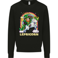 Lepricorn Funny St Patricks Day Leprechaun Mens Sweatshirt Jumper Black