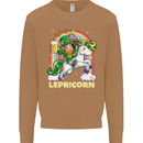 Lepricorn Funny St Patricks Day Leprechaun Mens Sweatshirt Jumper Caramel Latte