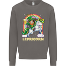 Lepricorn Funny St Patricks Day Leprechaun Mens Sweatshirt Jumper Charcoal