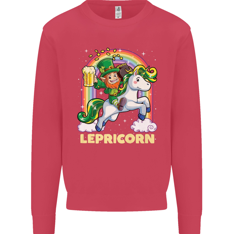 Lepricorn Funny St Patricks Day Leprechaun Mens Sweatshirt Jumper Heliconia