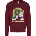 Lepricorn Funny St Patricks Day Leprechaun Mens Sweatshirt Jumper Maroon