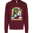 Lepricorn Funny St Patricks Day Leprechaun Mens Sweatshirt Jumper Maroon