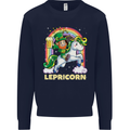 Lepricorn Funny St Patricks Day Leprechaun Mens Sweatshirt Jumper Navy Blue