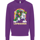 Lepricorn Funny St Patricks Day Leprechaun Mens Sweatshirt Jumper Purple