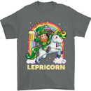 Lepricorn Funny St Patricks Day Leprechaun Mens T-Shirt Cotton Gildan Charcoal