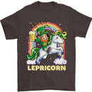 Lepricorn Funny St Patricks Day Leprechaun Mens T-Shirt Cotton Gildan Dark Chocolate