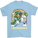 Lepricorn Funny St Patricks Day Leprechaun Mens T-Shirt Cotton Gildan Light Blue