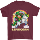 Lepricorn Funny St Patricks Day Leprechaun Mens T-Shirt Cotton Gildan Maroon
