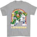 Lepricorn Funny St Patricks Day Leprechaun Mens T-Shirt Cotton Gildan Sports Grey