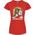 Lepricorn Funny St Patricks Day Leprechaun Womens Petite Cut T-Shirt Red