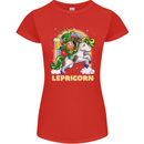 Lepricorn Funny St Patricks Day Leprechaun Womens Petite Cut T-Shirt Red