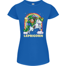 Lepricorn Funny St Patricks Day Leprechaun Womens Petite Cut T-Shirt Royal Blue