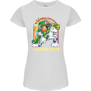 Lepricorn Funny St Patricks Day Leprechaun Womens Petite Cut T-Shirt White
