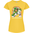 Lepricorn Funny St Patricks Day Leprechaun Womens Petite Cut T-Shirt Yellow