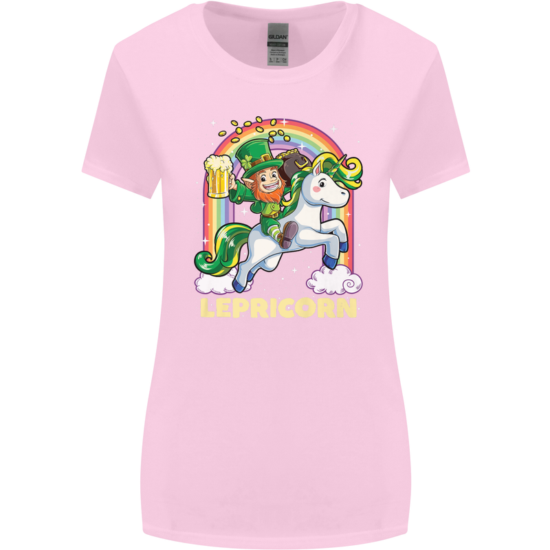 Lepricorn Funny St Patricks Day Leprechaun Womens Wider Cut T-Shirt Light Pink