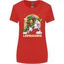 Lepricorn Funny St Patricks Day Leprechaun Womens Wider Cut T-Shirt Red
