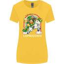 Lepricorn Funny St Patricks Day Leprechaun Womens Wider Cut T-Shirt Yellow