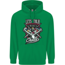 Less Talk More Chalk Funny 9-Ball Pool Childrens Kids Hoodie Irish Green