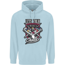 Less Talk More Chalk Funny 9-Ball Pool Childrens Kids Hoodie Light Blue