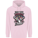 Less Talk More Chalk Funny 9-Ball Pool Childrens Kids Hoodie Light Pink