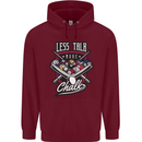 Less Talk More Chalk Funny 9-Ball Pool Childrens Kids Hoodie Maroon