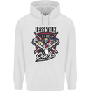 Less Talk More Chalk Funny 9-Ball Pool Childrens Kids Hoodie White