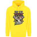 Less Talk More Chalk Funny 9-Ball Pool Childrens Kids Hoodie Yellow