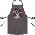 Less Talk More Chalk Funny 9-Ball Pool Cotton Apron 100% Organic Dark Grey