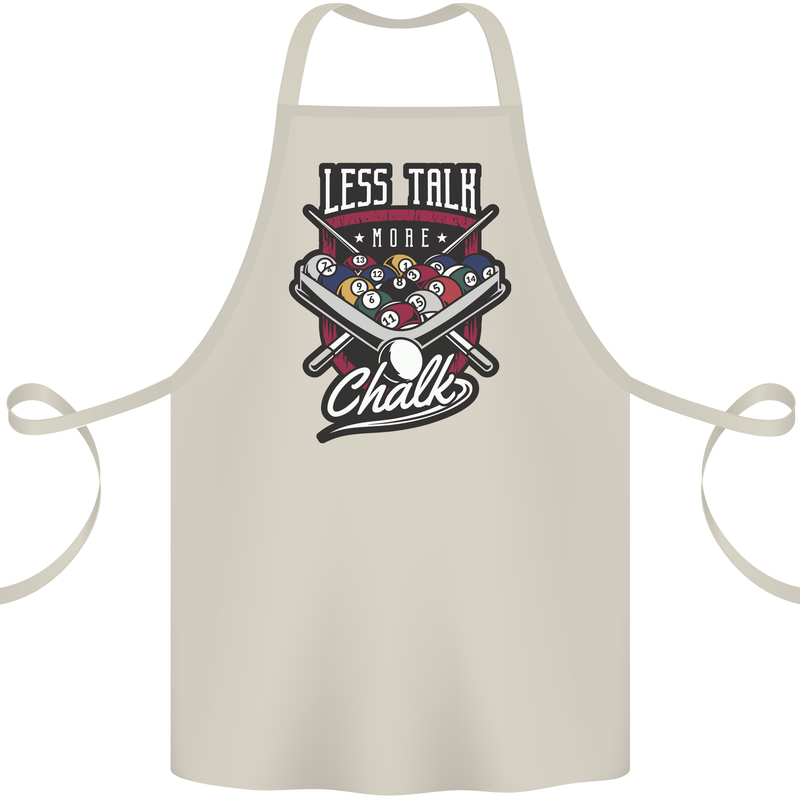 Less Talk More Chalk Funny 9-Ball Pool Cotton Apron 100% Organic Natural