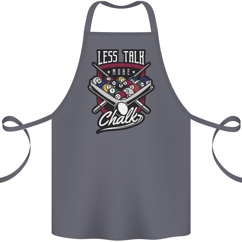 Less Talk More Chalk Funny 9-Ball Pool Cotton Apron 100% Organic Steel