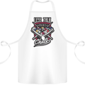 Less Talk More Chalk Funny 9-Ball Pool Cotton Apron 100% Organic White