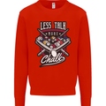 Less Talk More Chalk Funny 9-Ball Pool Kids Sweatshirt Jumper Bright Red