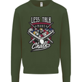 Less Talk More Chalk Funny 9-Ball Pool Kids Sweatshirt Jumper Forest Green