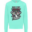 Less Talk More Chalk Funny 9-Ball Pool Kids Sweatshirt Jumper Peppermint