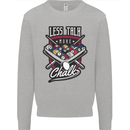 Less Talk More Chalk Funny 9-Ball Pool Kids Sweatshirt Jumper Sports Grey