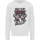 Less Talk More Chalk Funny 9-Ball Pool Kids Sweatshirt Jumper White