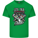 Less Talk More Chalk Funny 9-Ball Pool Kids T-Shirt Childrens Irish Green