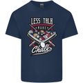 Less Talk More Chalk Funny 9-Ball Pool Kids T-Shirt Childrens Navy Blue